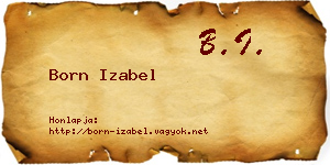 Born Izabel névjegykártya